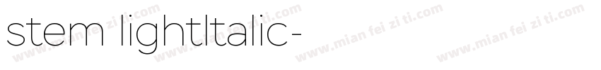 stem lightltalic字体转换